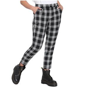 Hot Topic Black & White Plaid Pants Juniors Large